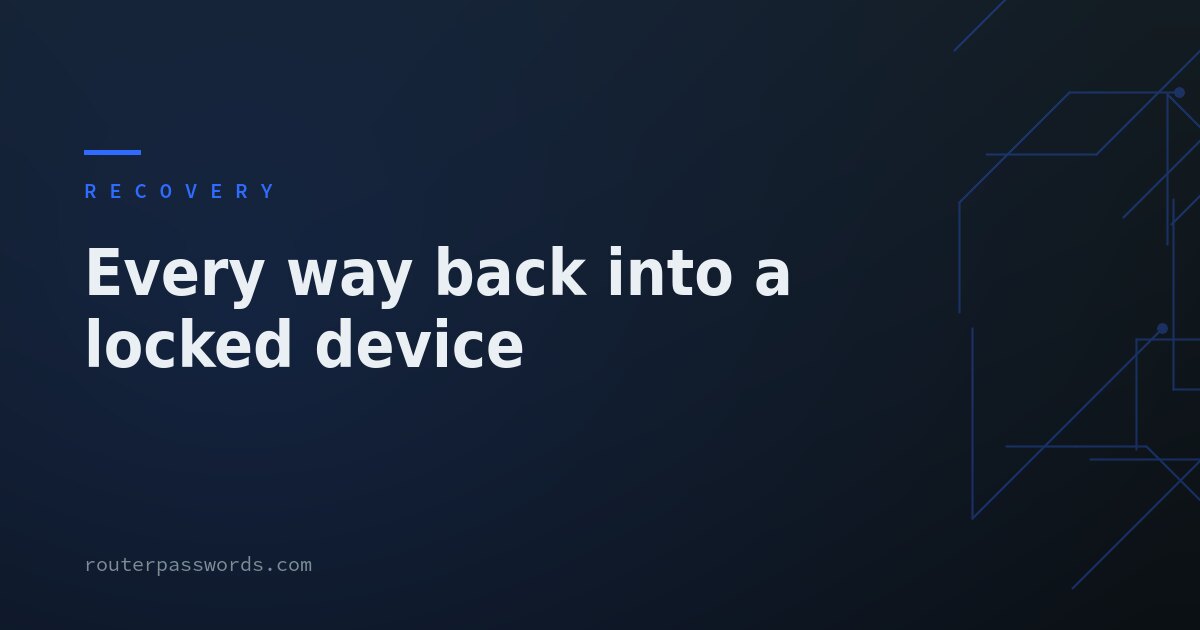 Every way back into a locked device