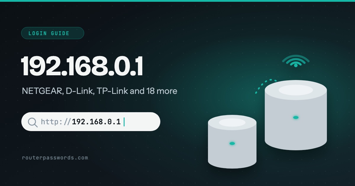 Illustration of two round mesh Wi-Fi units beside the address 192.168.0.1